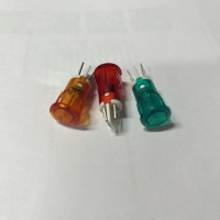 Индикаторная LED лампа 230В 12 мм зелёная оранжевая красная