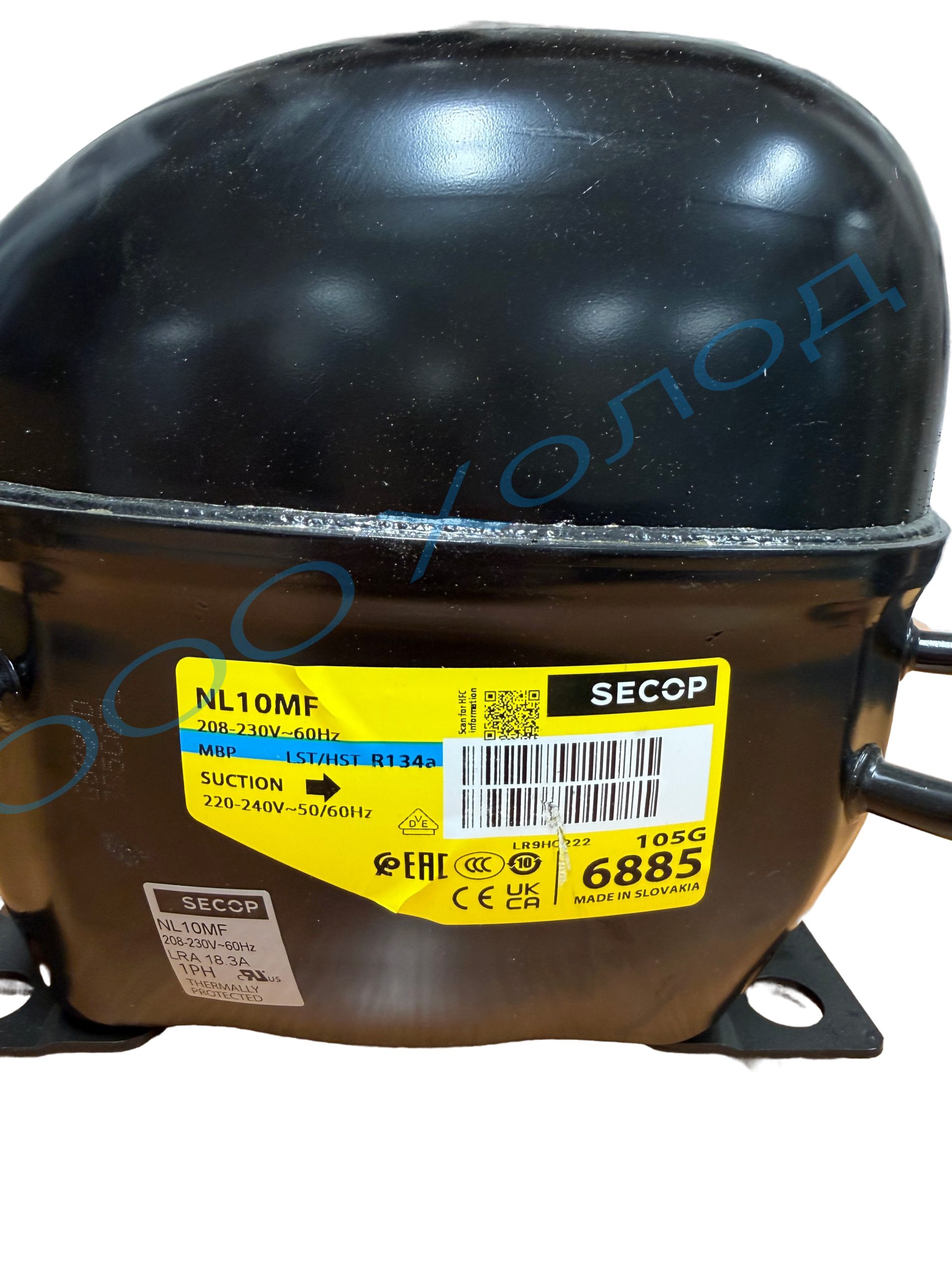 Компрессор R134 NL10MF 346(-15)10,10см3 SECOP — изображение 2